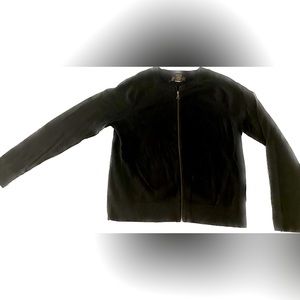 Gently worn Banana Republic black zip up cardigan. 100% cotton.  Size small.